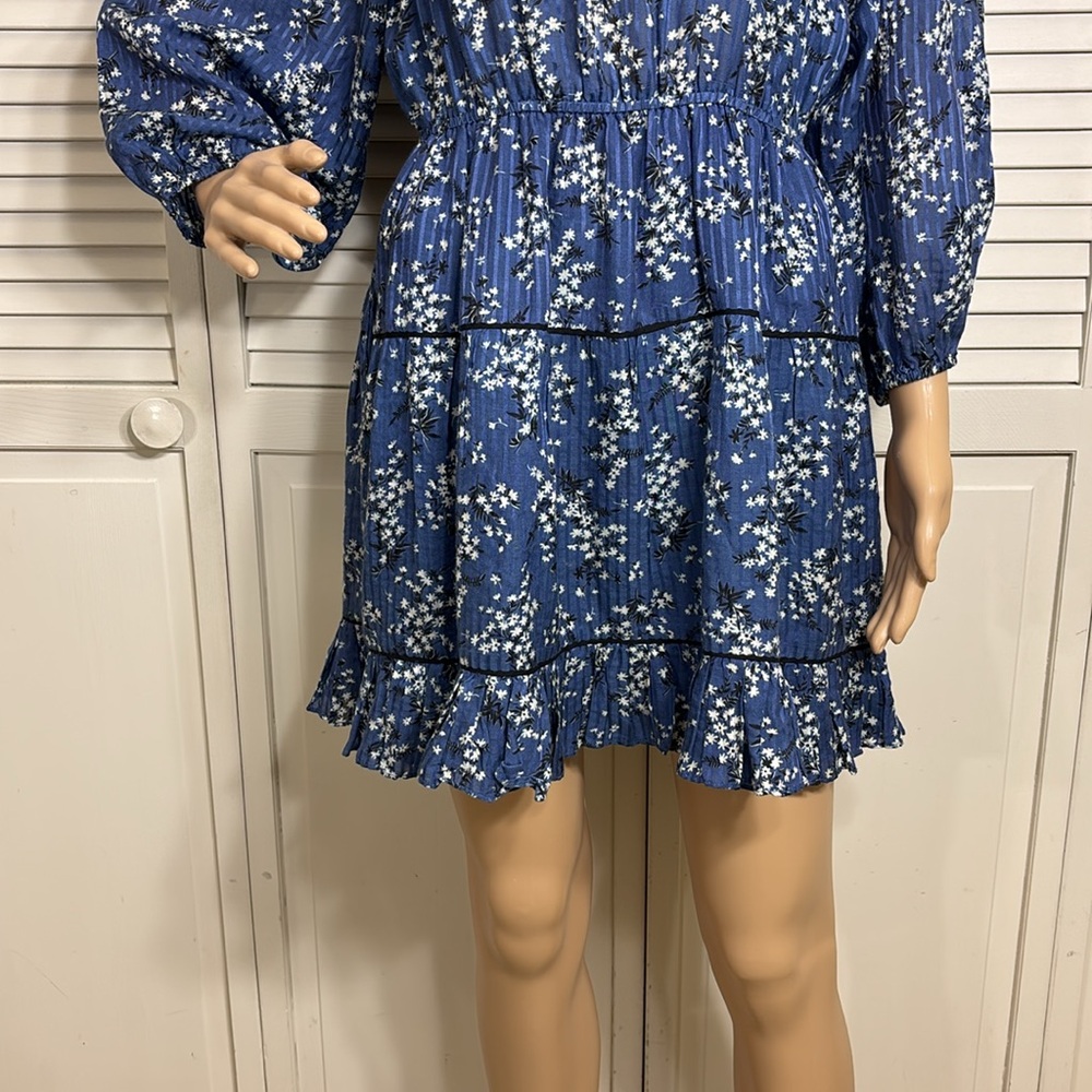 ULLA JOHNSON Brienne Dress Floral Peasant Style Mini Dress Size 8 - Picture 7 of 16